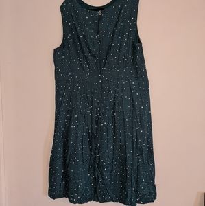 Emily and Fin Teal snowfall spot midi dress